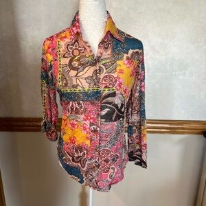 David Cline Multicolor Paisley Button Down Shirt